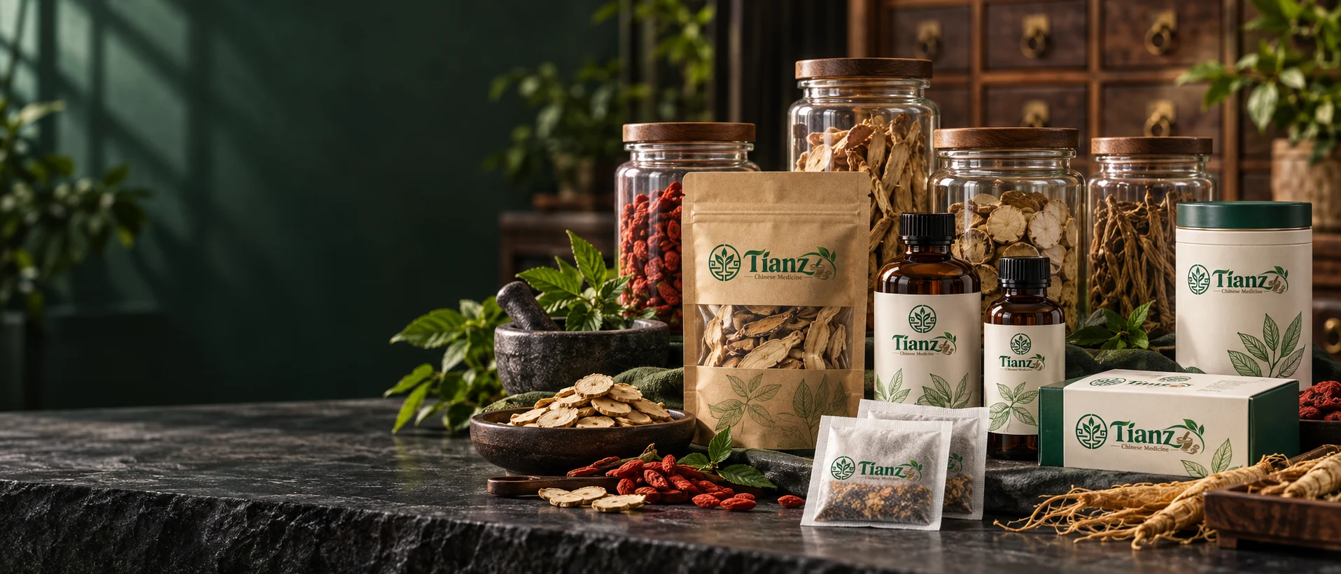 Tianz Chinese Medicine private label herbal product range