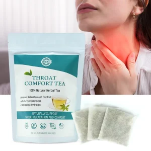 100% Natural Herbal Throat Comfort Tea Flavorful Bagged Tea for Supporting Throat Health Lung Cleanse