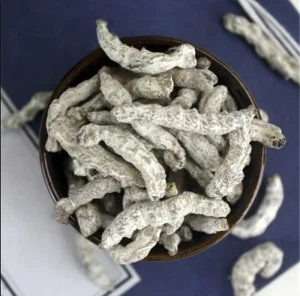 100% Natural White Stiff Silkworm Bai Jiang Can Dried Herbs Health Food Grade Bottle Plastic Container for Herbal Manufacturing