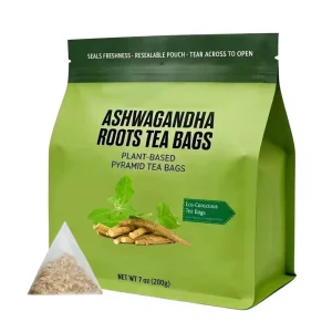 100% Naturally Ashwagandha Roots Tea Bags Herbal Tea Relieves Stress And Boosts Energy