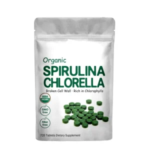 100% Organic Spirulina Chlorella Tablets Energy & Immunity Support Adult Use OEM Bulk Nutritional Supplement