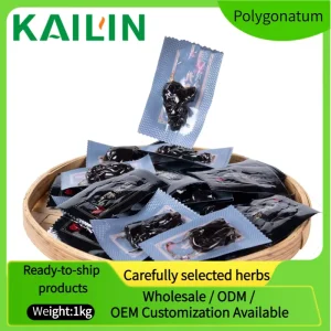 1kg Bags Yunnan Polygonatum DIAN HUANG JING 9 Baked AD Drying Black Chinese Herbal Kingianum