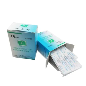 100Pcs Box Painless Stainless Steel Handle Acupuncture Needles Without Tube and Loop Various Sizes to Choose