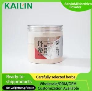 100g Food Grade Wild Salvia Miltiorrhiza Powder Plastic Container Pure Natural Danshen Extract