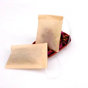 100pcs/pack Eco-Friendly Disposable Filter Tea Bags Custom Logo Food Grade Raw Wood Pulp Paper Plastic Chinese Medicine Loose