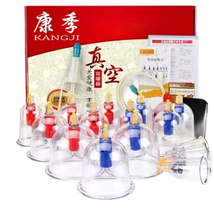 12PCS Chinese Medical Vacuum Jars Back Body Massage Vacuum Cupping Therapy Tools Healthy Care Set