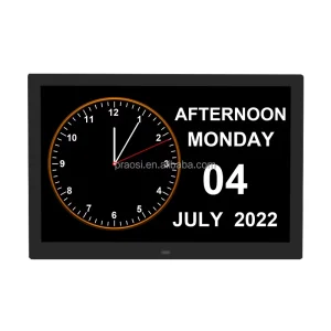 15 Inch Digital Calendar Alarm Day Clock Dementia Alzheimer’s Clock Medicine Reminder Extra Large Display Remote Control