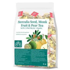 150g Organic Voice Care Herbal Tea Monk Fruit Sterculia Seed Loquat Liquorice Soothes Throat Relieves Discomfort Clears Lungs