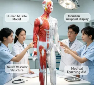 178cm Full Body TCM Acupuncture Model, Human Meridian Mannequin with Clearly Printed Acupoints for Chinese Medicine Training
