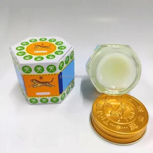 19.4g Tiger Chinese Herb Balm Cream Fragrant Orifice Dispel Wind Relieve Itching Vitamins Active Ingredient Glass Container