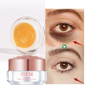 24K Gold Brightening Eye Cream Hyaluronic Acid Vitamin C Organic Collagen Peptides Moisturizing Anti Wrinkle Eye Skin OEM