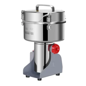 2500G Mini Motorized Powder Grinder with Food Grade Stainless Steel 4100W for Spices Coffee Cocoa & More