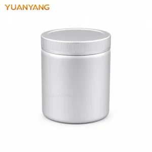 250g Matcha Tea Tin Can Food Grade Round Metal Hinged Tin Box Small Cylindrical Tin Container with Lid for Protein Powder