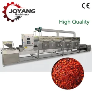 304 Stainless Steel Continuous Microwave Sterilization Machine for Chili Powder