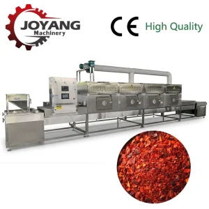 304 Stainless Steel Fully Automatic Continuous Microwave Sterilization Machine for Chili Powder