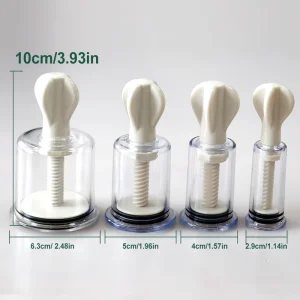 4pcs Professional Magnetic Cupping Set Twist Suction Cups for Spa Detox & Body Shaping Treatments