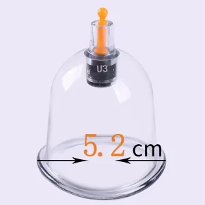 5.2CM Transparent Traditional Chinese Vacuum Cupping Set Hijama Cups for Body Wellness Use Reusable Aerospace
