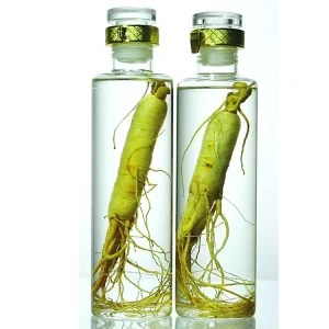 500ml Ginseng High Borosilicate Glass Medicine Bottle with Hot Stamping and Rubber Stopper for Health Wine