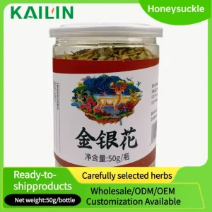 50g Bulk Honeysuckle Herbal Tea Flower in Bottle and Canned Packaging OEM Contract Manufacturing 18-Month Shelf Life