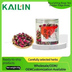 50g Gold Edge Rose Health Tea in Can Packaging Yunnan Origin-Regulate Qi Calm Mood & Support Feminine Wellness