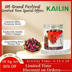 50g Gold Edge Rose Tea in Can Packaging, Yunnan Origin