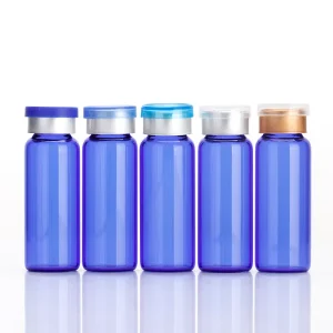 5ml Chinese Factory Custom Blue Medical Amber Glass Bottle Vial Oral Liquid Bottle