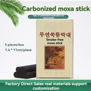 5pcs box Slight Smoke Moxa Stick Wild Mugwort Roll Nature Bamboo Moxibustion Burner Warm Acupuntura Massage Therapy