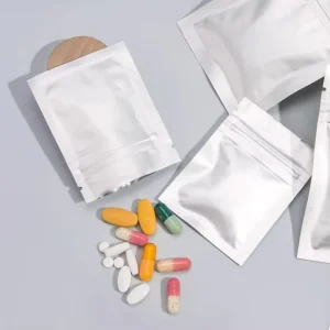 6*8cm Mylar Ziplock Sealable Heat Seal Bags Three Layer Laminated Aluminum Foil Bag for Medications Vitamins Packaging