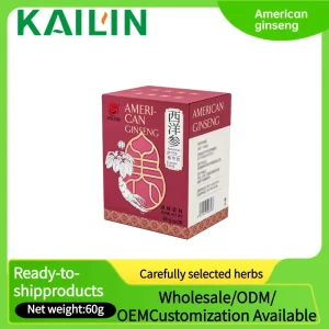 60g Natural American Ginseng Root Extract Herbal Essence Particle Food Grade 70% Saponins Phytosterols Vacuum Packed Solid Drink