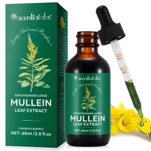 60ml Wild Mullein Leaf Extract Liquid Herbal Supplements Organic Mullein Drops For Lungs