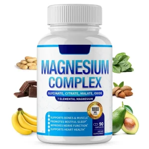 7 in 1 Magnesium Complex 1000mg, Bone Muscle Sleep & Nerve Support Dietary Supplement