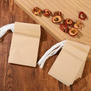 7×9 cm Natural Color Disposable Tea Bag Eco Friendly Biodegradable Filter Paper Drawstring Origin Tea Brewing Filtering Bags