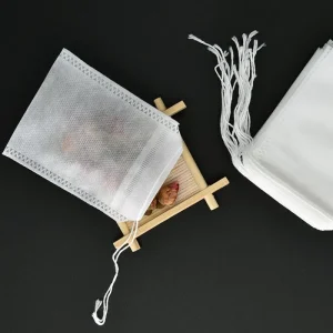 80 X 100mm Drawstring Disposable Non-Woven Infusers Tea Bags Single String