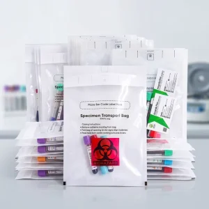 95kPa Specimen Transport Bag Leakproof Biohazard Sample Shipping Packaging