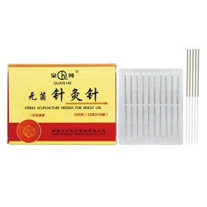 Acupuncture Needle Chinese Medical Acupuncture Aluminum Foil Packaging Stainless Steel Needle 100pcs
