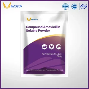 Amoxicillin and Clavulanate Potassium Soluble Powder Veterinary Medicine for Poultry and Livestock with GMP
