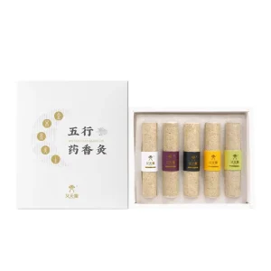 Ancient Recipe Five Elements Scented Chinese Herbal Moxa Sticks 5/Box Custom Moxibustion Roll Stress Relief Acupoints