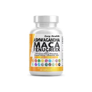 Ashwagandha 5000mg Maca Root 2000mg Fenugreek 3000mg Supplement With Tongkat Ali Ginseng Assists With Stress Mood Thyroid Health