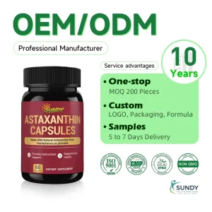 Astaxanthin Capsules Supports Eye Health Antioxidant Supports Healthy Skin Herbal Supplement