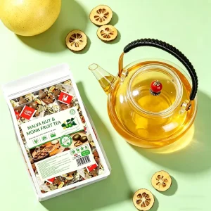 Authentic Chinese Herbal Luo Han Guo Malva Nut Tea Bag Traditional TCM Cough Relief Respiratory Healing Blend Sugar Free