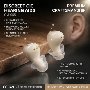 B2B Ultra Small CIC Hearing Aids with Charging Case Long Battery R&D Manufacturer Hearing Aids