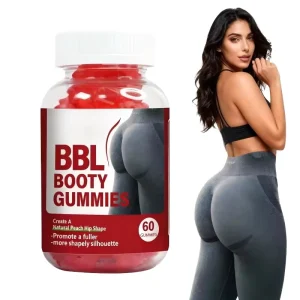 BBL Gummies Buttock Enhancement Booty Hip Lift Butt Enlargement Maca Herbal Supplement for Women