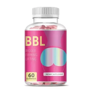 BBL Gummies Women Buttock Enhancement Booty Hip Lift Butt Enlargement Herbal Supplement with Saw Palmetto