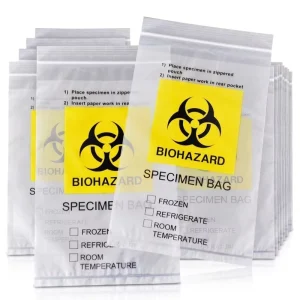 Biohazard Specimen Bag Leak Resistant Sample Transport Bag With Document Pouch