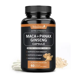 Black Maca Root Extract and Korean Panax Ginseng Complex Capsule Energy Boost Maca Capsule