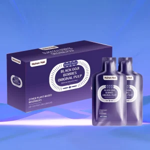 Black Wolfberry Herbal Tonic Traditional Chinese Superfruit Elixir Flavored Wellness Drink in Bulk Bottle Packaging