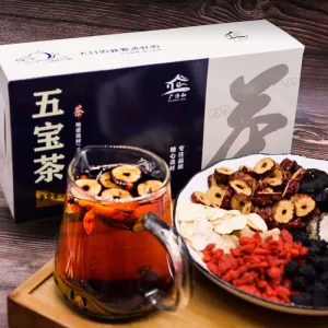 Blended Five Treasure Chinese Herbal Fertility Kidney Tea Ginseng Flavor Bags Red Date for Health Energy Tea