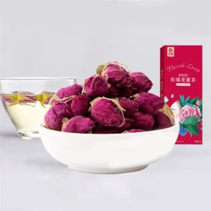 Blooming Pink Rose Bud Tea