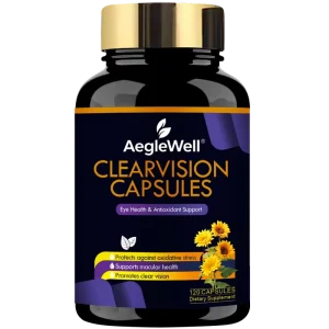 Blue Light Defense Eye Capsules Marigold Extract Antioxidant Formula for Vision Clarity & Adult Eye Care