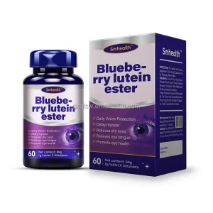 Blueberry Lutein Ester Chewable Tablets Antioxidant Eye Supplement for Adults Healthcare Eyesight Care Halal Certified